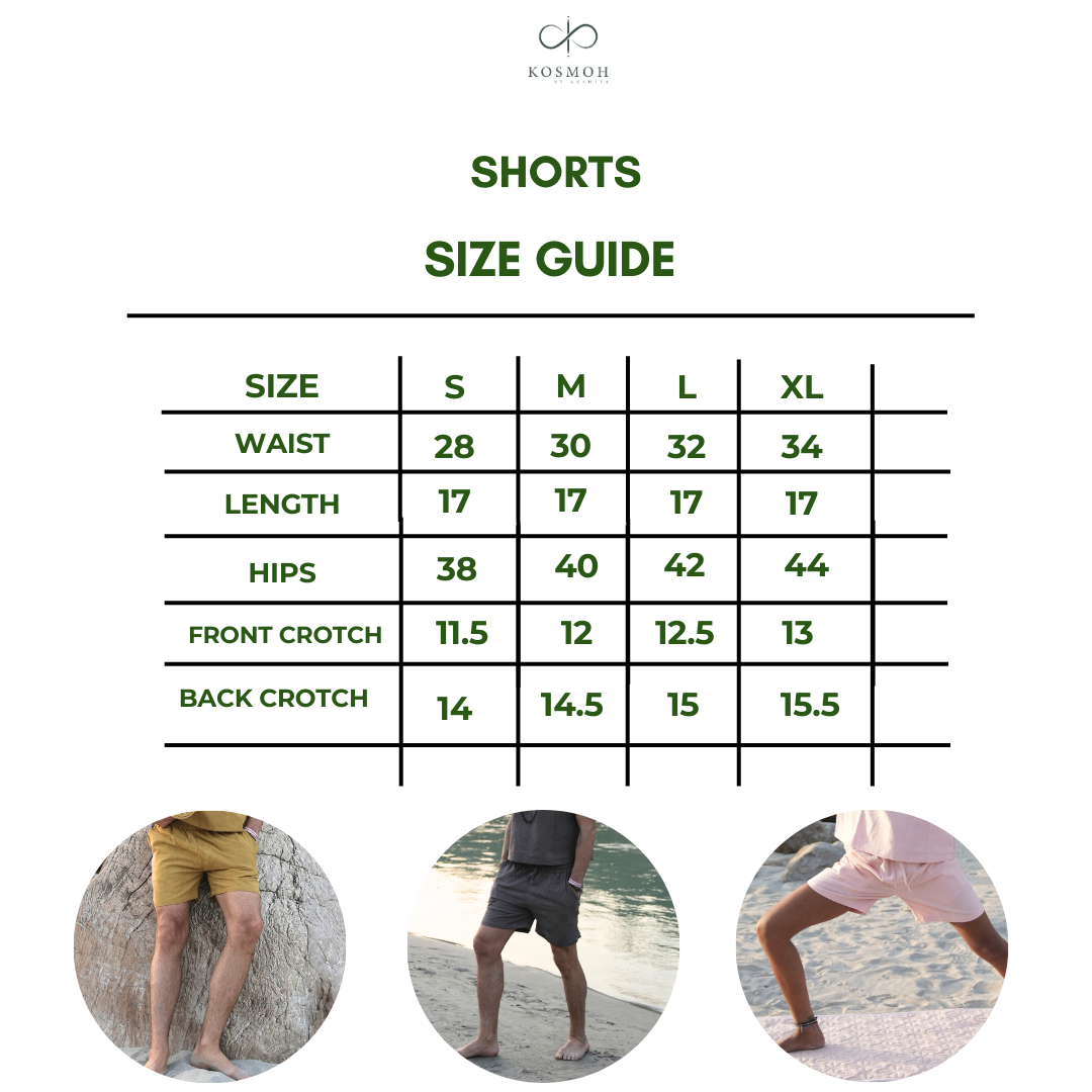Kosmoh 100% Organic KHADI Yoga Shorts & Top Set ( Unisex ) - Moonlit Gray