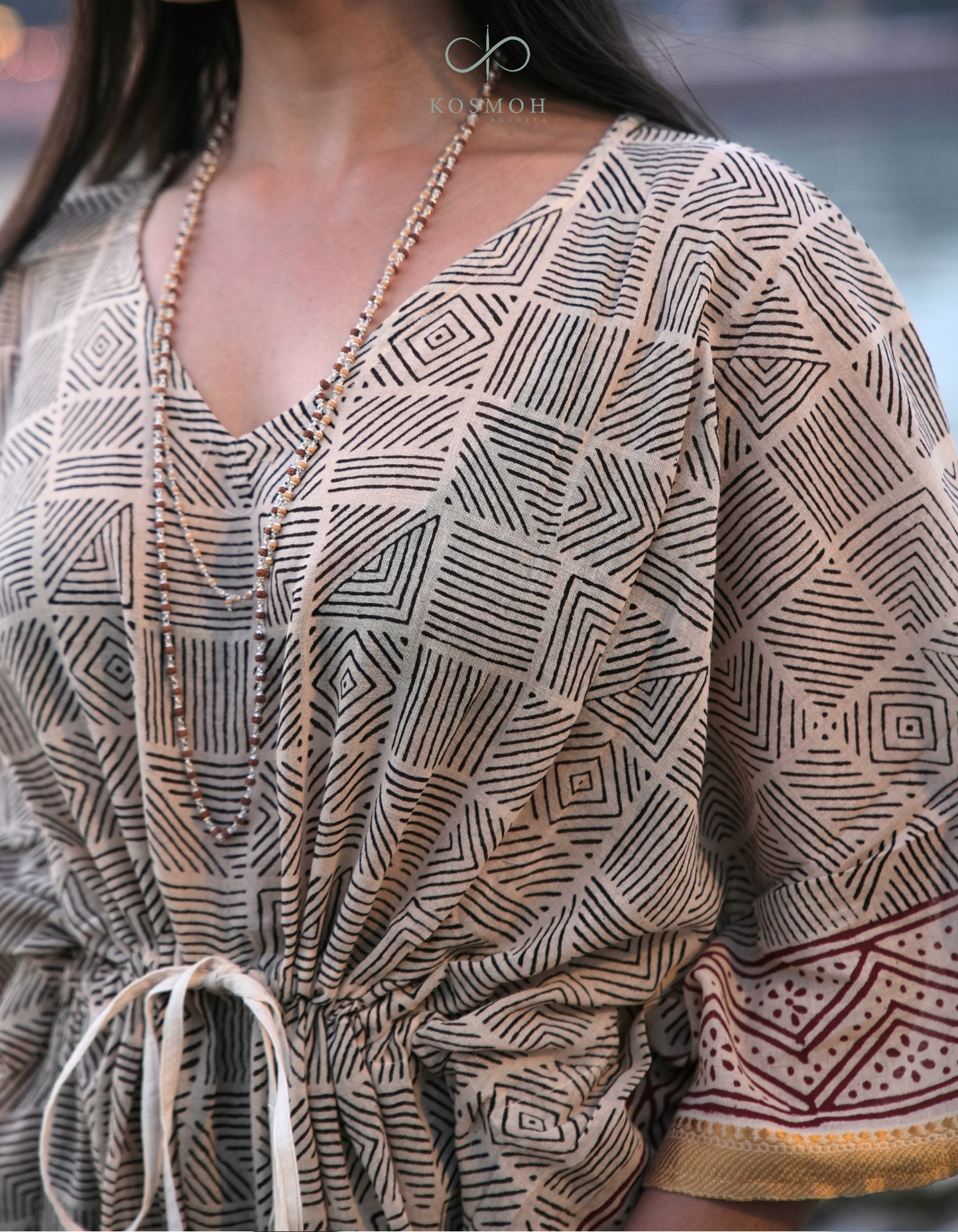 100 % Organic Cotton Kaftans - Hand Block Printing