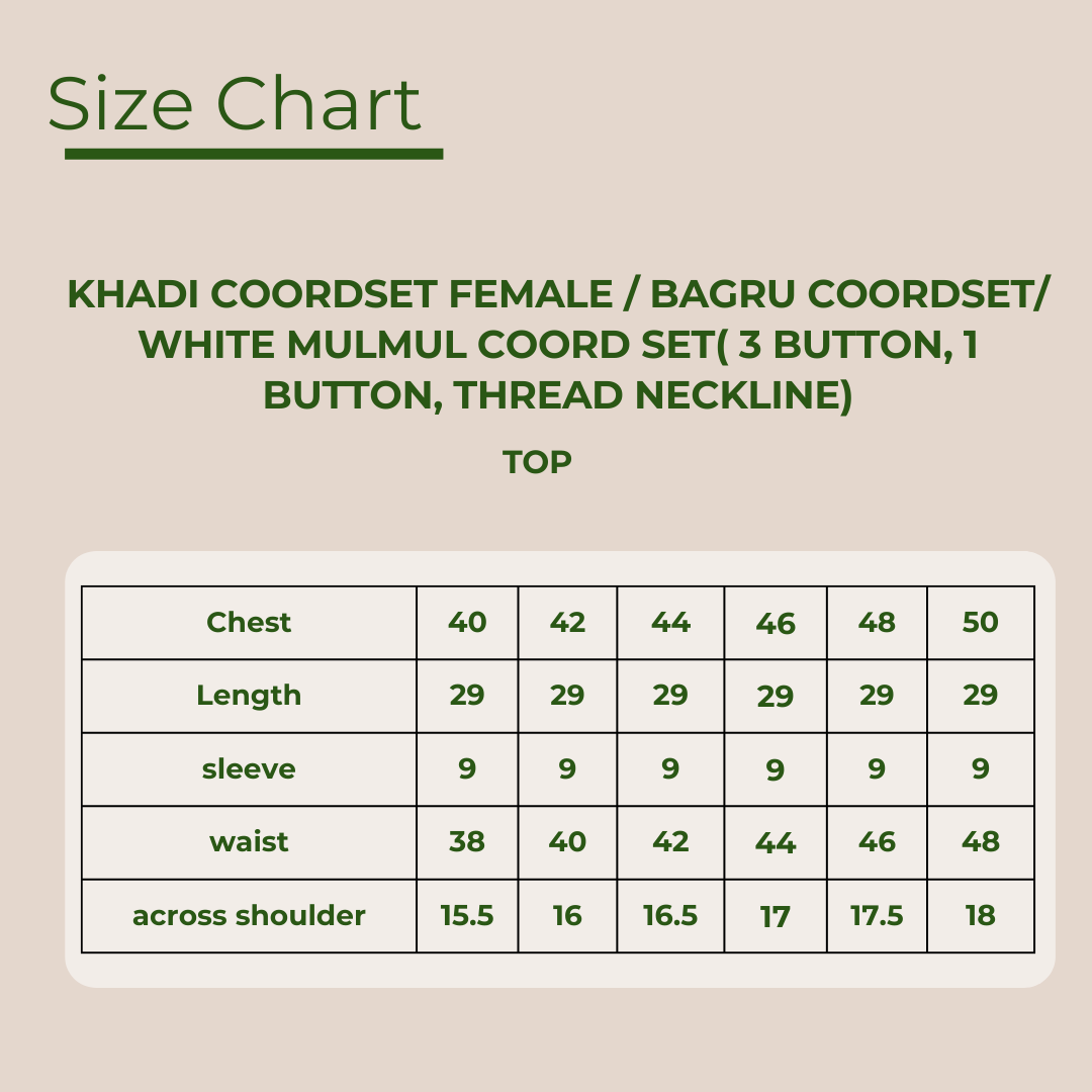 Kosmoh 100% Organic Mulmul Cotton Coord Set Unisex- Serene white (Thread stitch neck design)( Set of top & pants )