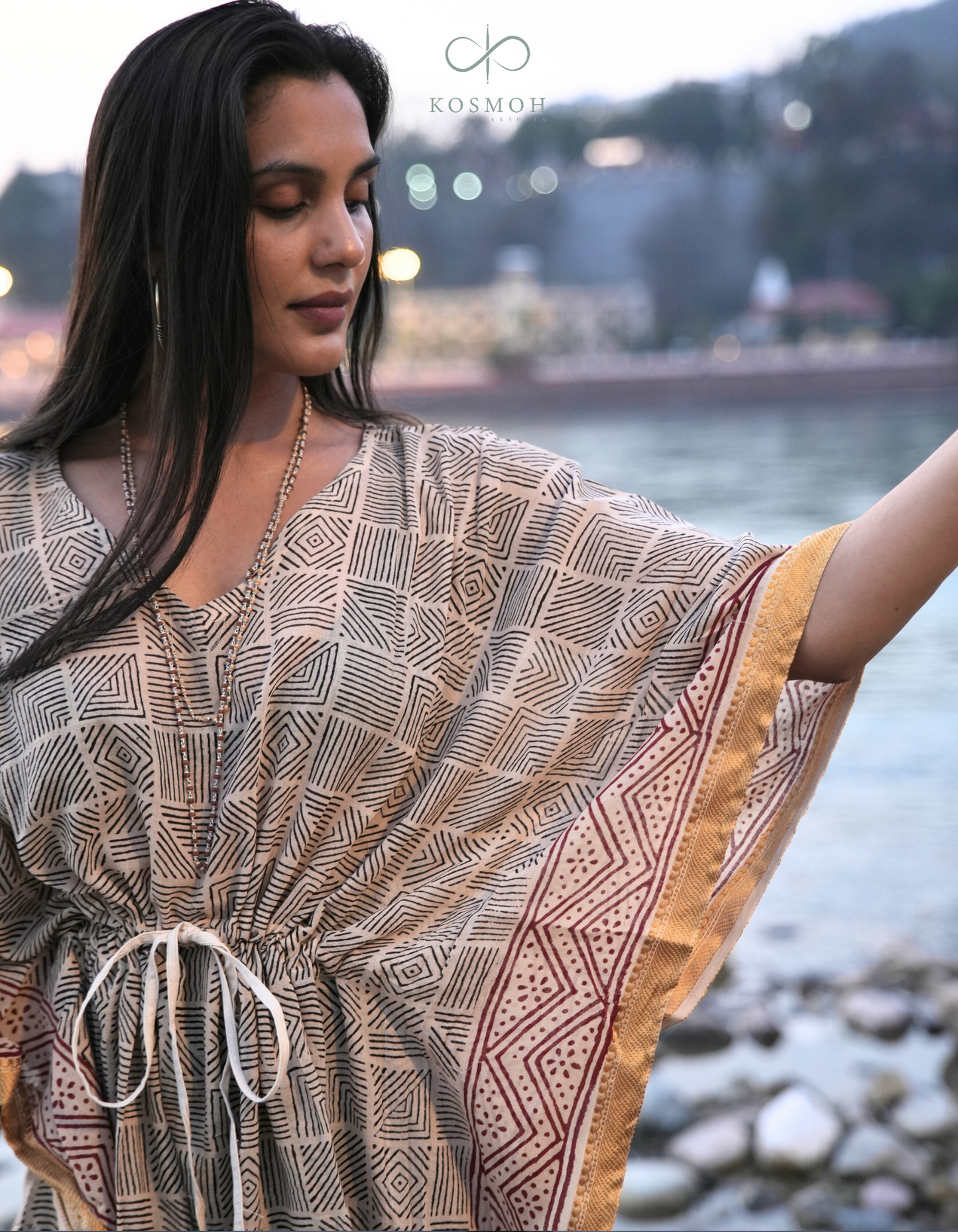 100 % Organic Cotton Kaftans - Hand Block Printing