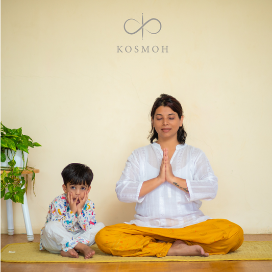 Kosmoh Organic Kids Yoga Mat - Amber Yellow