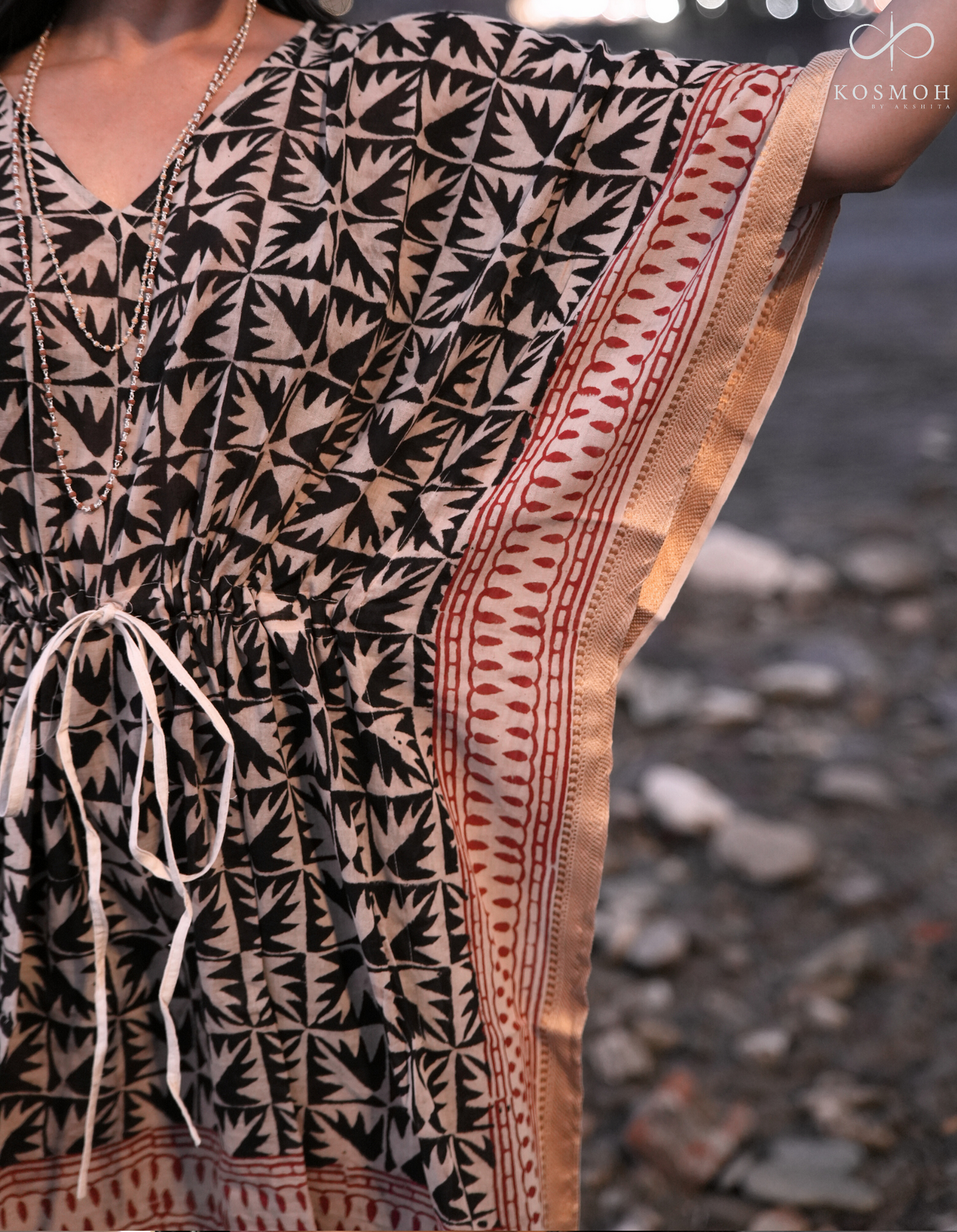 100 % Organic Cotton Kaftans - Hand Block Printing