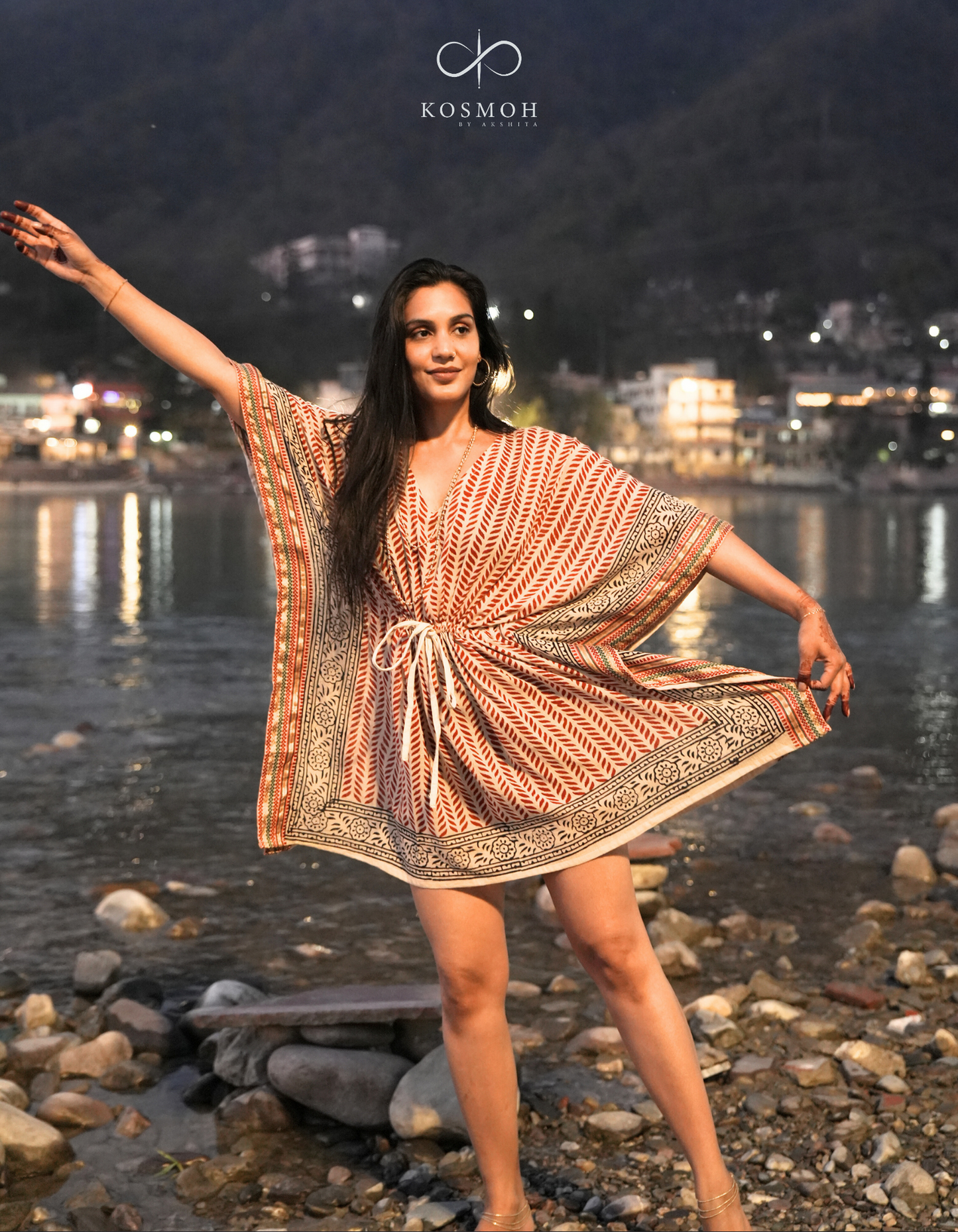 100 % Organic Cotton Kaftans - Hand Block Printing