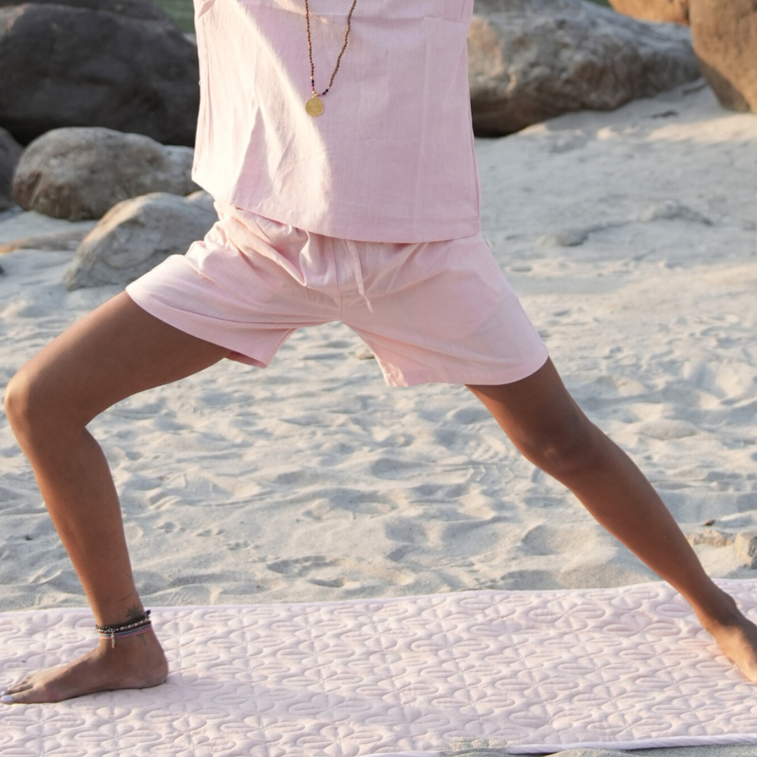 Kosmoh 100% Organic KHADI yoga shorts (unisex)