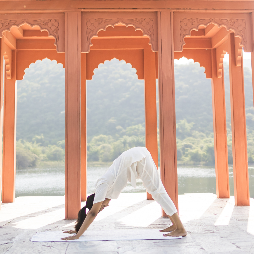 "Kosmoh 100% Organic KHADI Yoga Coord Set - Serene White ( Set of top & yoga pants ) - Female "