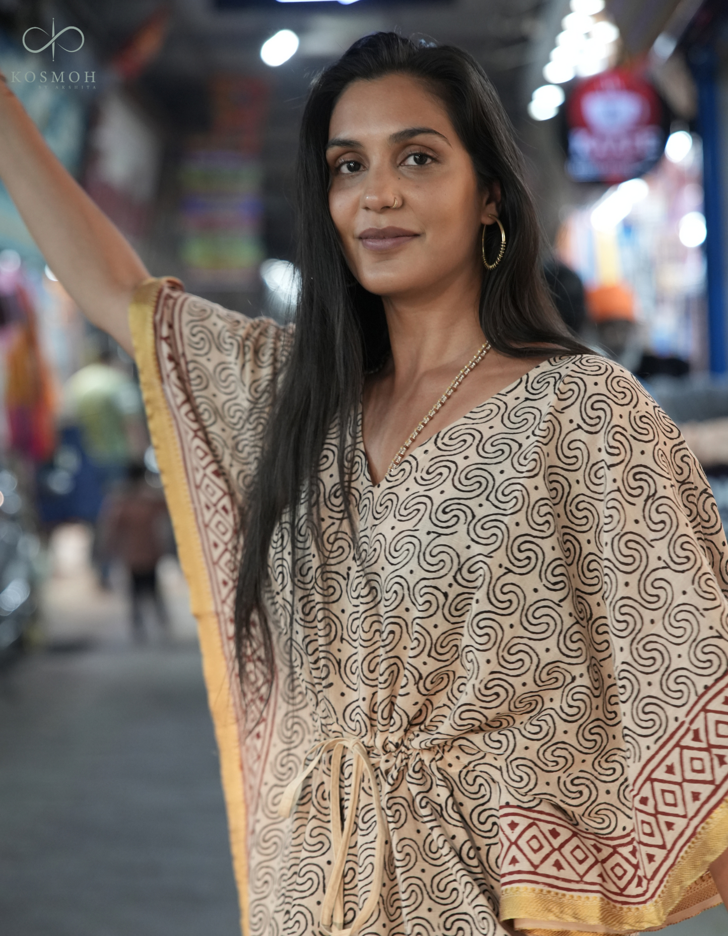 100 % Organic Cotton Kaftans - Hand Block Printing
