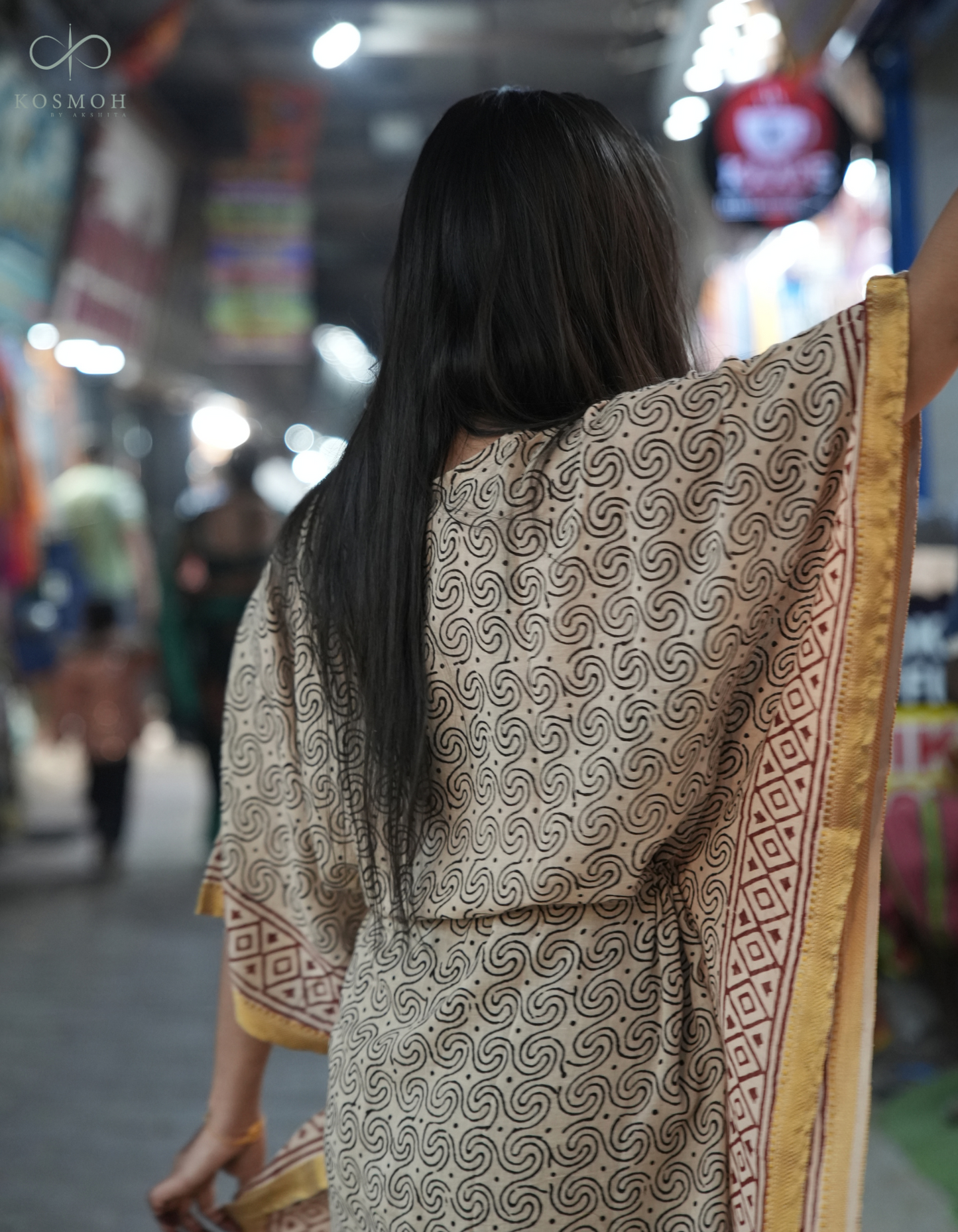 100 % Organic Cotton Kaftans - Hand Block Printing