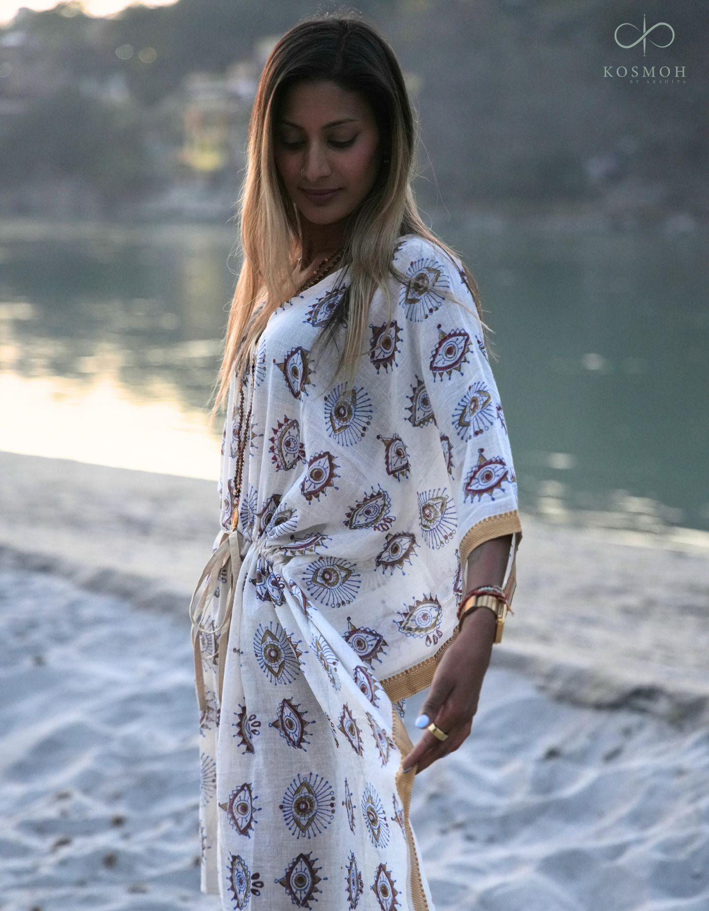 100 % Organic Cotton Kaftans - Hand Block Printing