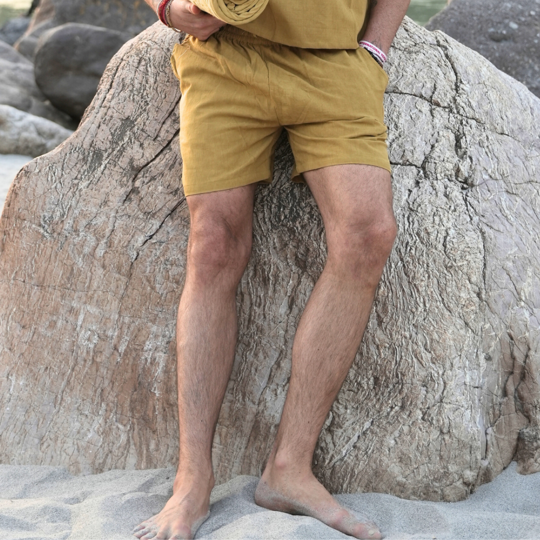 Kosmoh 100% Organic KHADI yoga shorts (unisex)