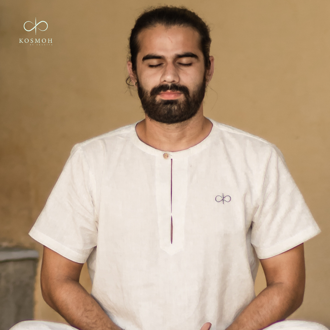 100% Organic Handloom Khadi Yoga Top (Set of 1) - Male