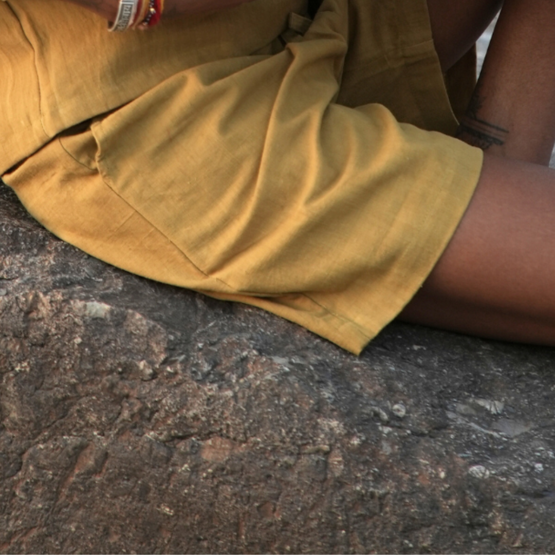 Kosmoh 100% Organic KHADI yoga shorts (unisex)