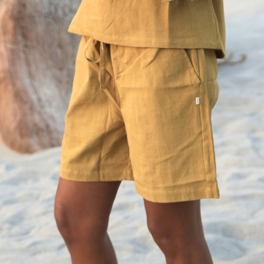 Kosmoh 100% Organic KHADI Yoga Shorts & Top Set ( Unisex ) - Moonlit Gray