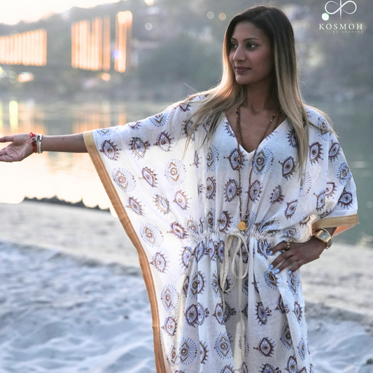 100 % Organic Cotton Kaftans - Hand Block Printing