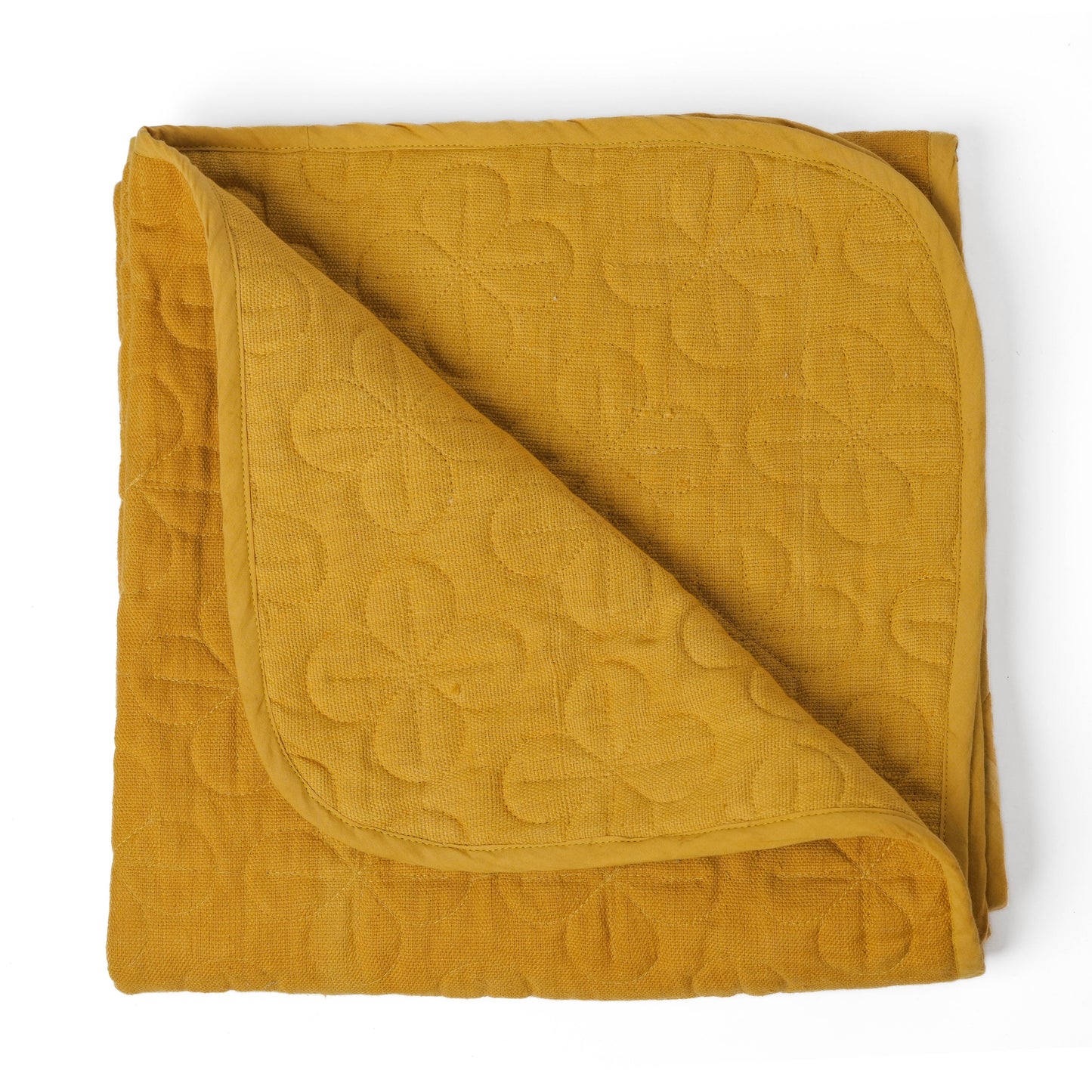 100% Kosmoh Organic Cotton Meditation Mat - YELLOW
