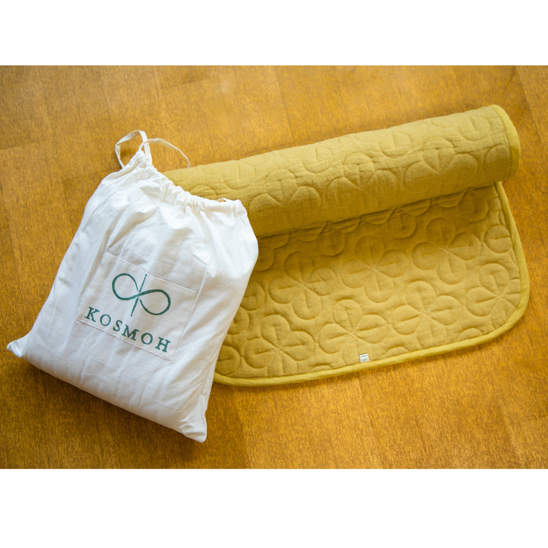 Kosmoh Organic Kids Yoga Mat - Amber Yellow