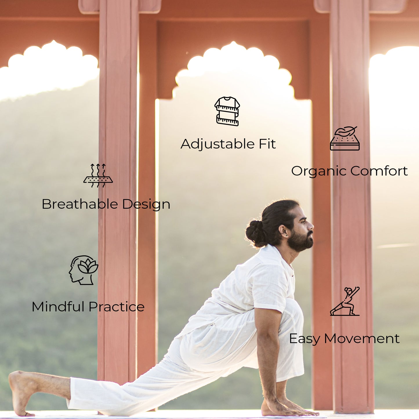 Organic Yoga Wear Male Top ( Set of 3 )