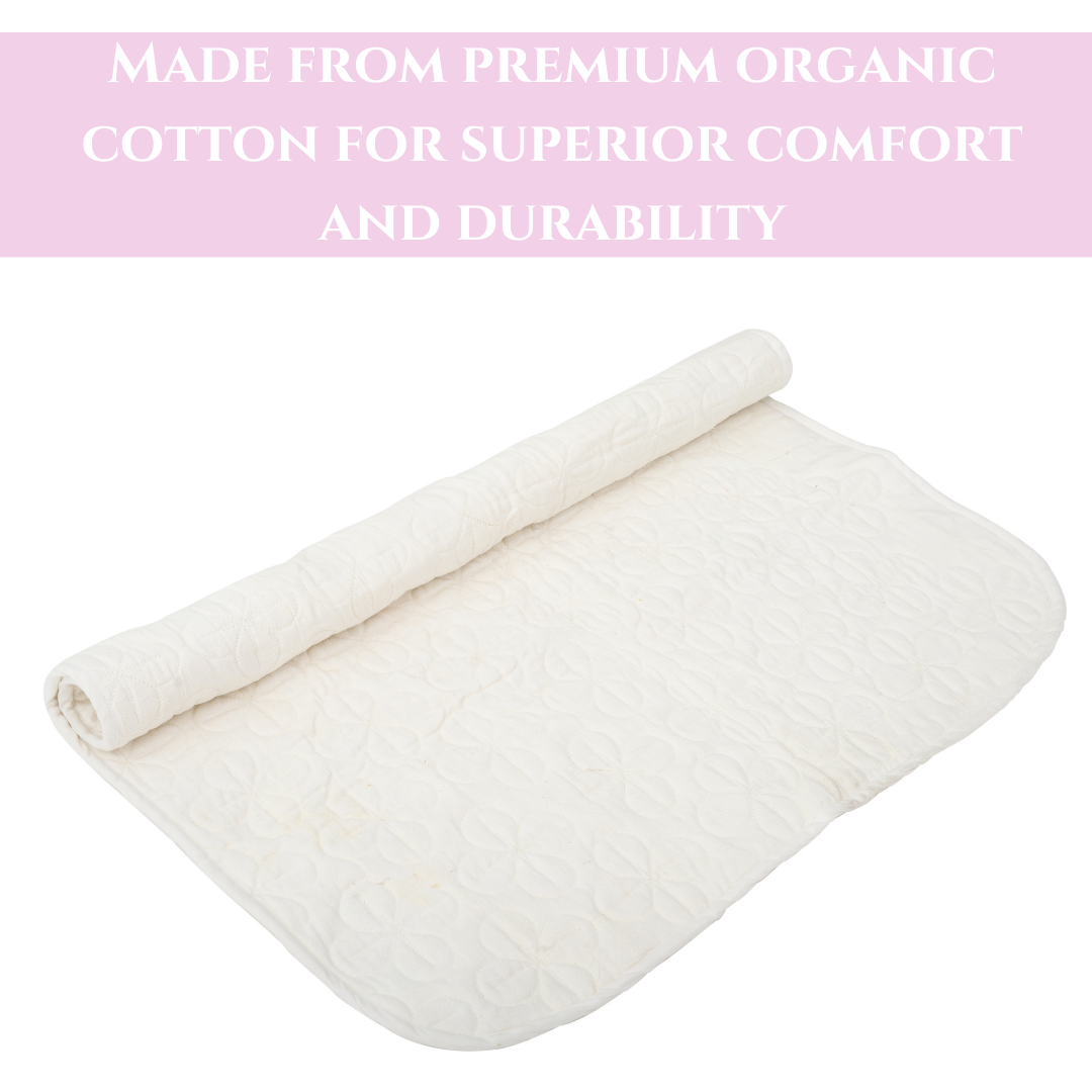 100% Kosmoh Organic Cotton Meditation Mat - WHITE