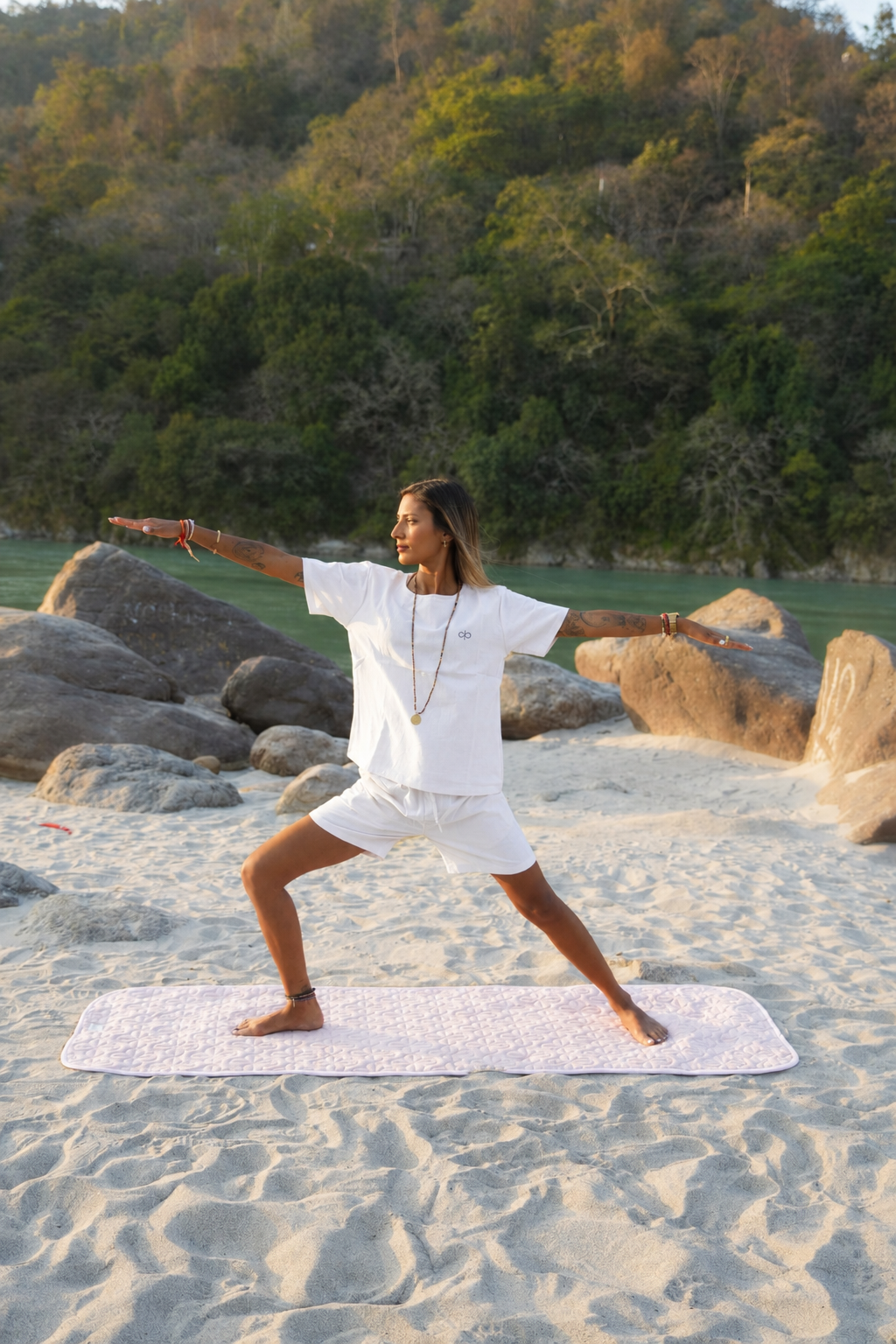 100% Organic Cotton Yoga Shorts & Top Set